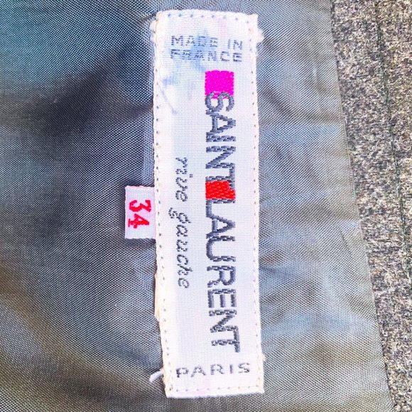 Yves Saint Laurent Rive Gauche Pencil Skirt YSL Vintage 70s 34 Made in France - Picture 10 of 11